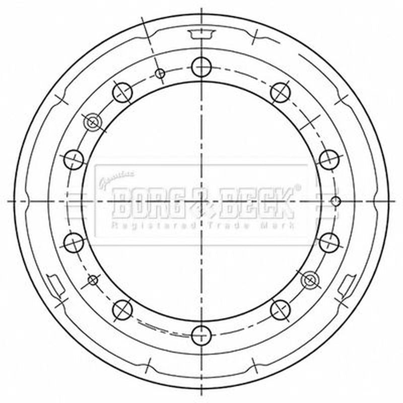 Borg & Beck Brake Drum Assembly Front BBR32526