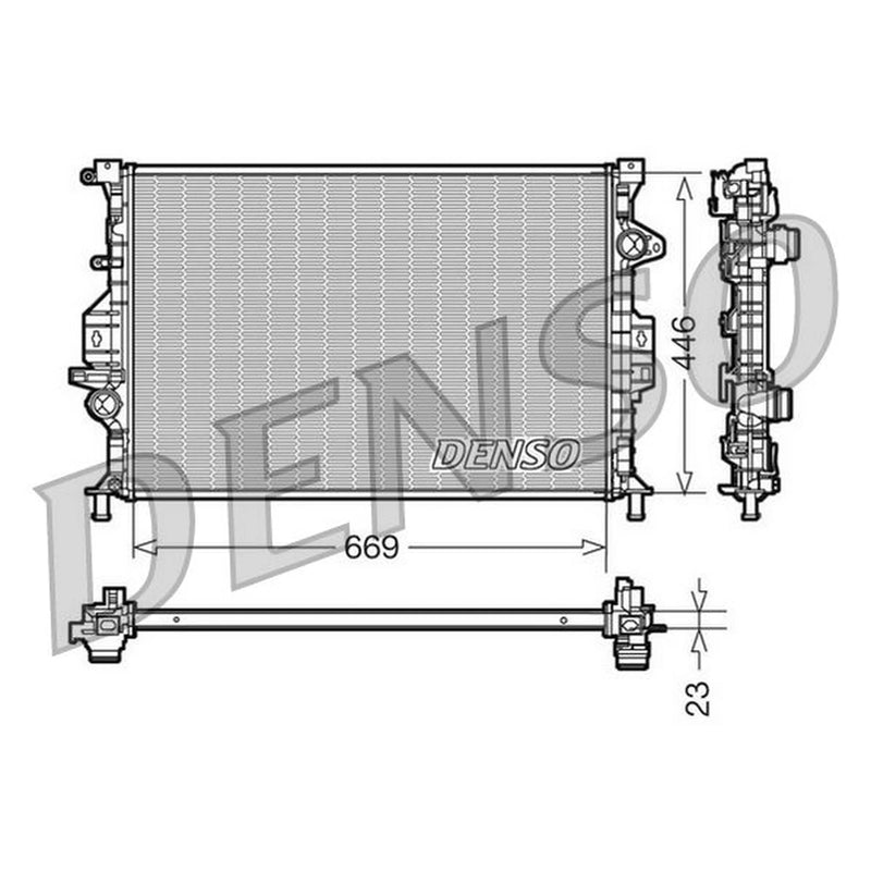 Denso Engine Radiator DRM10077