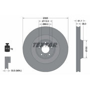 Textar 2 x Internally Vented Front Brake Discs 92151303