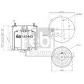 Febi Air Suspension Bellow 273mm Front Left 183440