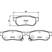 DON Rear Brake Pad Set PCP1337
