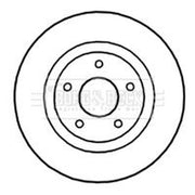 Borg & Beck 2 x Vented Front Brake Discs BBD4657