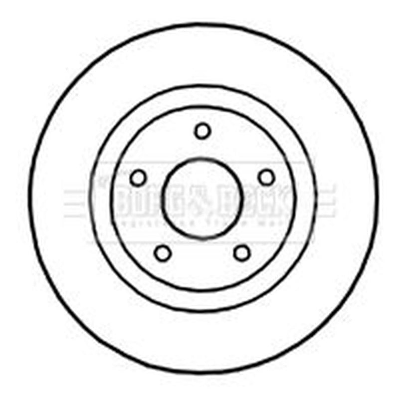 Borg & Beck 2 x Vented Front Brake Discs BBD4657