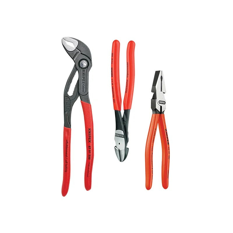 KNIPEX 00 20 10 Power Pack High Leverage Pliers Set, 3 Piece - 00 20 10