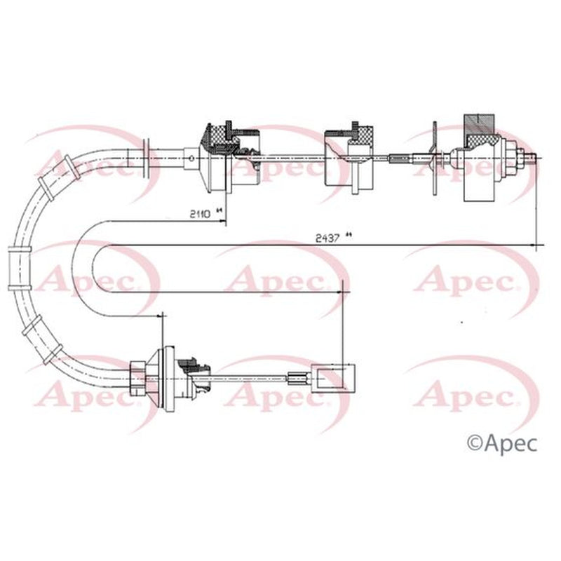 Apec Clutch Control Cable Pull CAB5032