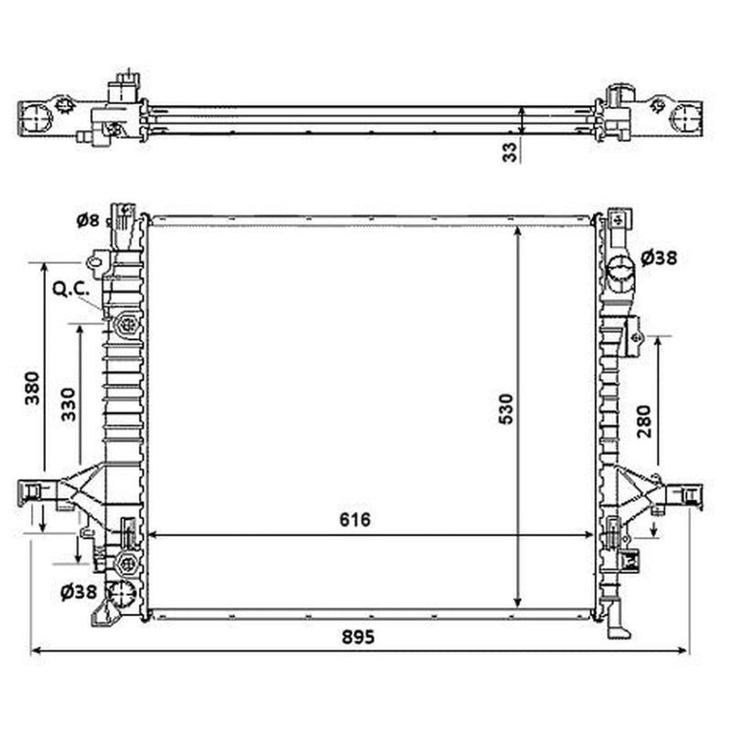 NRF Engine Radiator 58356