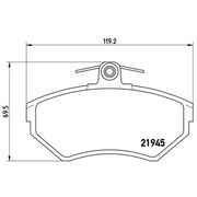 Brembo 4 x Front Brake Pad Set P85032