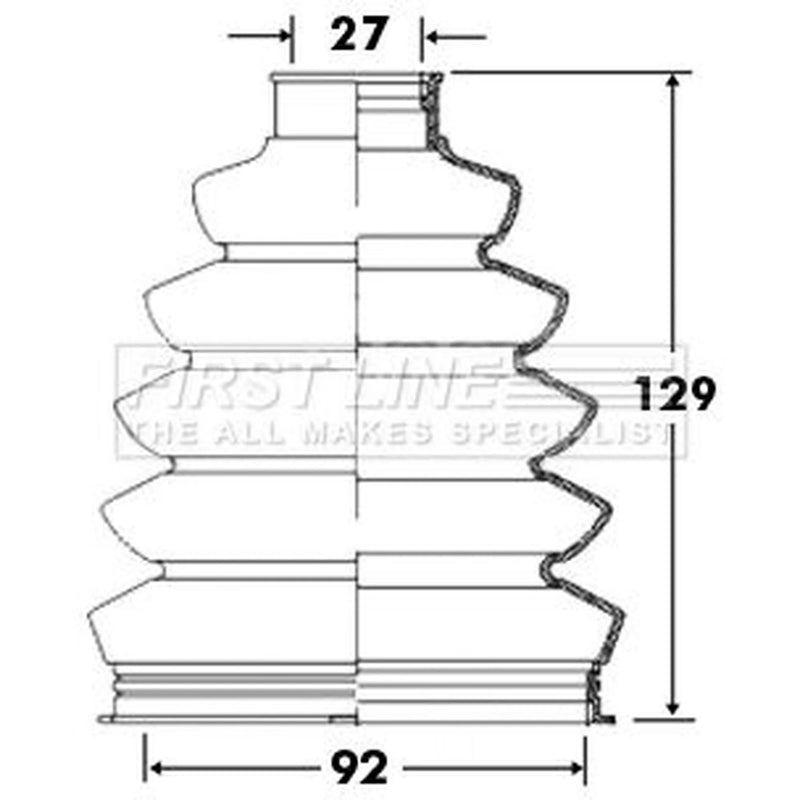 First Line Drive Shaft Bellow Kit Front Left Thermoplast FCB2371