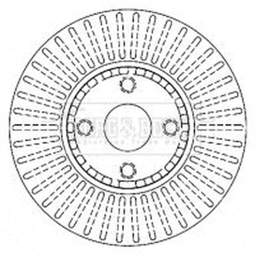 Borg & Beck 2 x Vented Front Brake Discs BBD4457