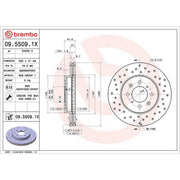 Brembo Xtra 2 x Perforated/Vented Front Brake Discs 09.5509.1X
