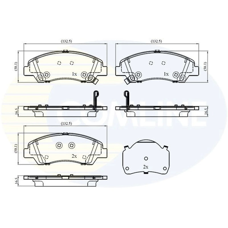 Comline 4 x Front Brake Pad Set CBP32866