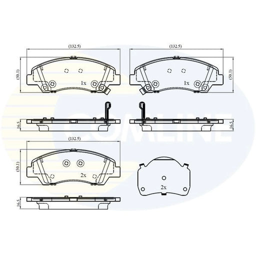 Comline 4 x Front Brake Pad Set CBP32866