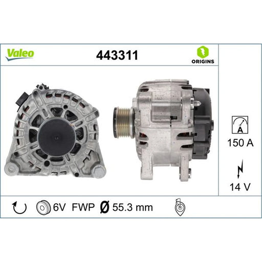 Valeo Car Alternator 12V 443311