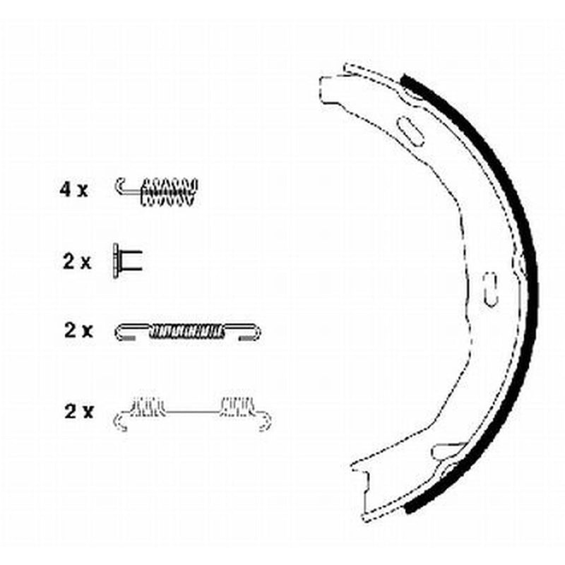 Textar Parking Brake Shoe Set 91066900