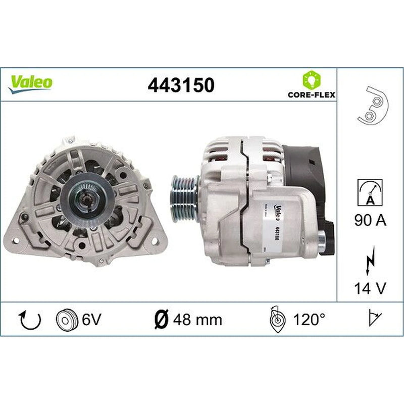 Valeo Car Alternator 12V 443150