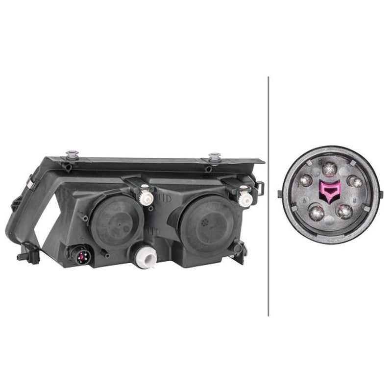 Hella Headlight Headlamp H7/H4 Right 1EF 007 520-061