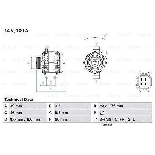 Bosch Reman Alternator 8242 0986082420 Bosch  - Town Parts