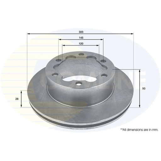 Comline 2 x Rear Brake Discs ADC1645V