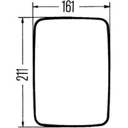 Hella Wide-Angle Mirror Wide Thick 8SB 501 147-031