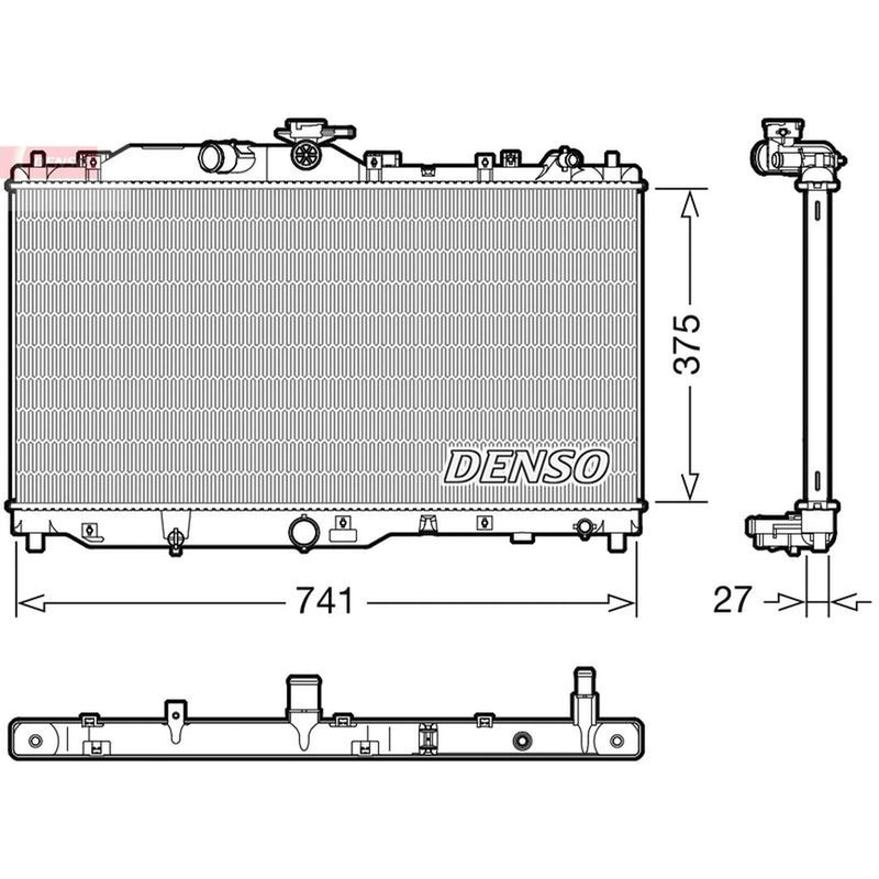 Denso Engine Radiator DRM44050