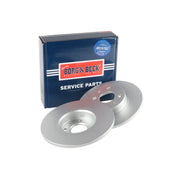 Borg & Beck 2 x Solid Front Brake Discs BBD5242