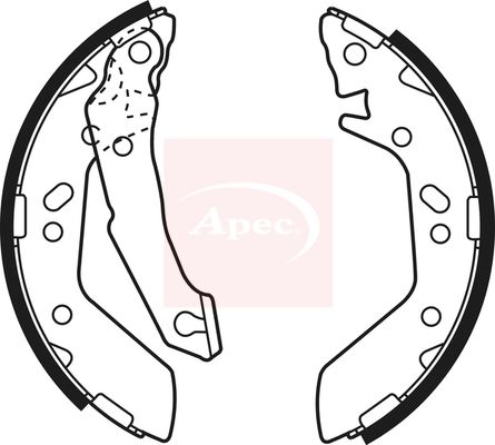Apec Brake Shoe Set Axle Kit