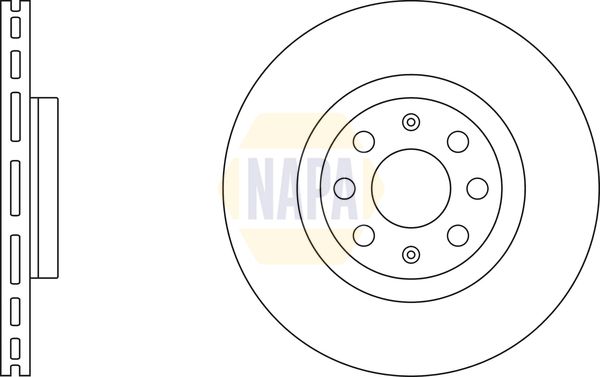 NAPA Front Brake Vented Discs & Pads fits ABARTH FIAT LANCIA