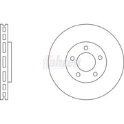 Fahren 2 x Vented Front Brake Discs FBD6239
