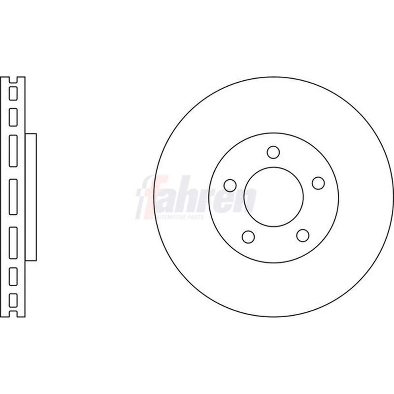 Fahren 2 x Vented Front Brake Discs FBD6239