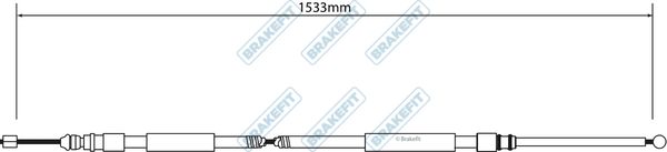 Apec Handbrake Cable Left Rear fits BMW 3 2004-2013
