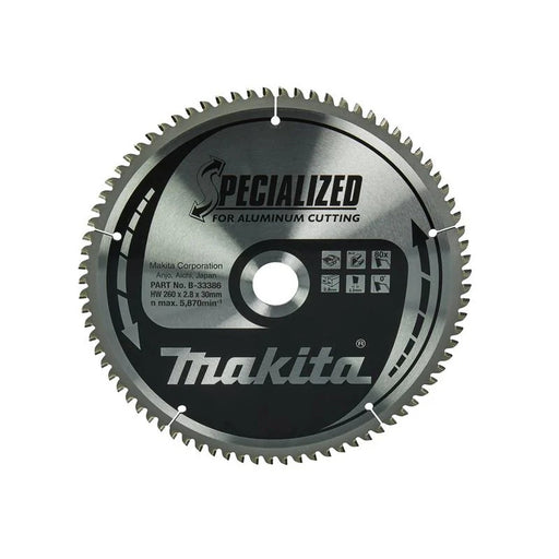 Makita B-33386 Specialized Aluminium Saw Blade 260 x 30mm x 80T - B-33386