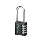Master Lock Black Finish 40mm 4-Digit Combination Padlock - 51mm Shackle