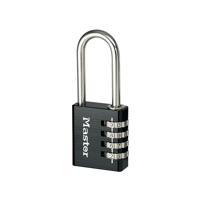 Master Lock Black Finish 40mm 4-Digit Combination Padlock - 51mm Shackle