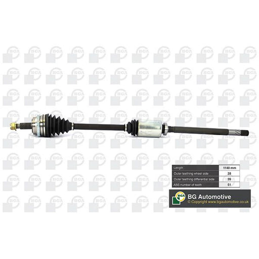 BGA CV Drive Shaft Driveshaft Front Right DS7335RA