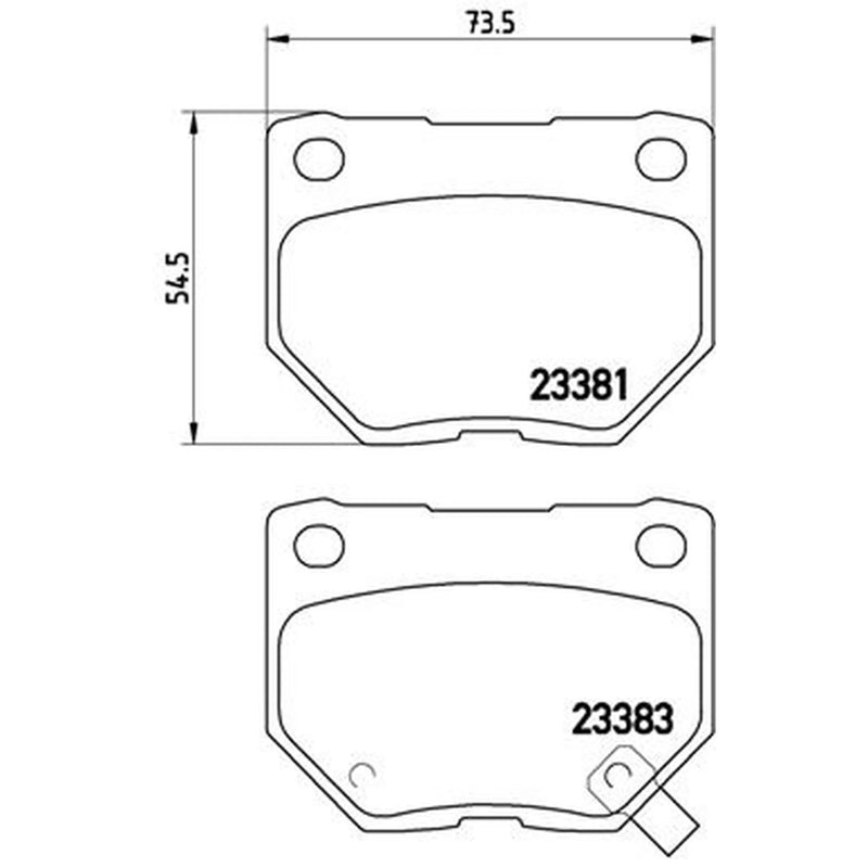 Brembo 4 x Rear Brake Pad Set P78016