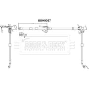 Borg & Beck Brake Hydraulic Hose Line Front Right BBH9057