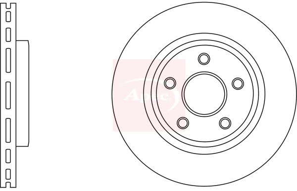 Apec 2 x Brake Disc Set Vented