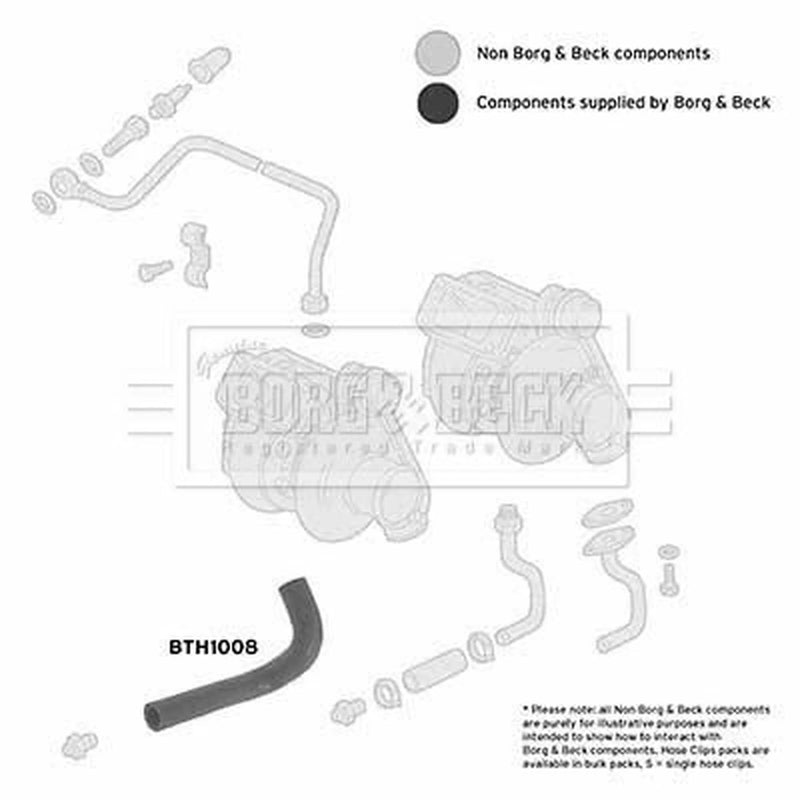 Borg & Beck Intercooler Turbo Charge Air Hose BTH1008