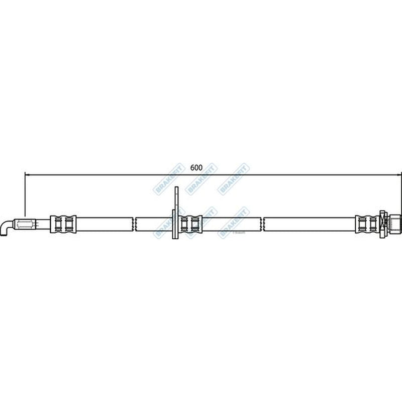 Apec Brake Hydraulic Hose Line Front Left BHO4190