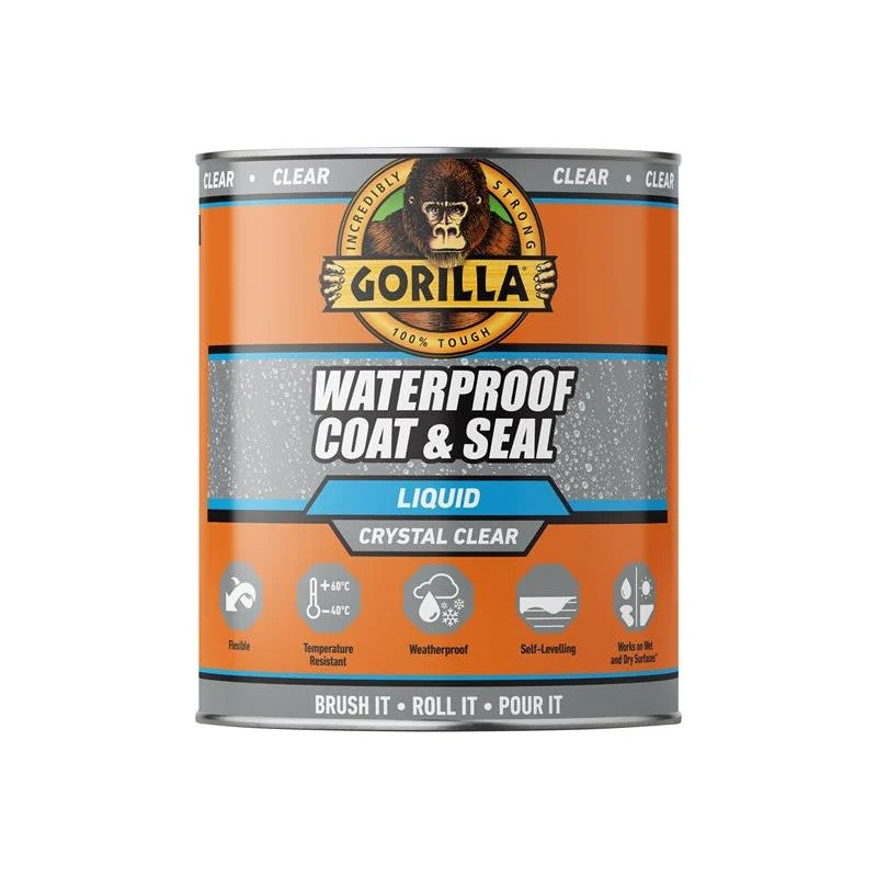 Gorilla Glue Gorilla® Waterproof Coat & Seal Liquid Rubber Coating Clear 473ml