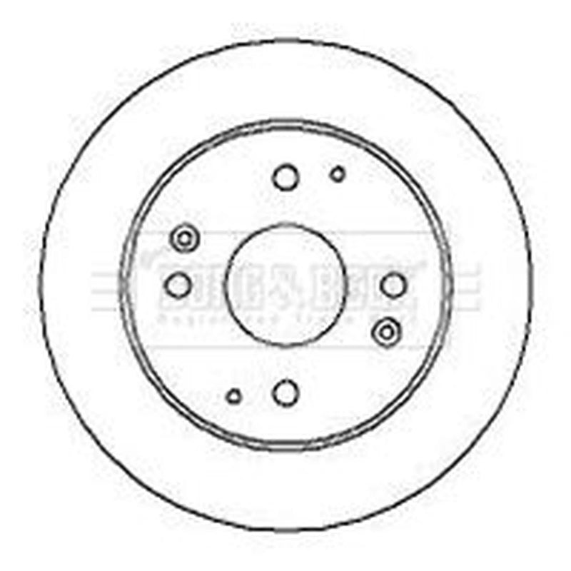 Borg & Beck 2 x Solid Rear Brake Discs BBD5071