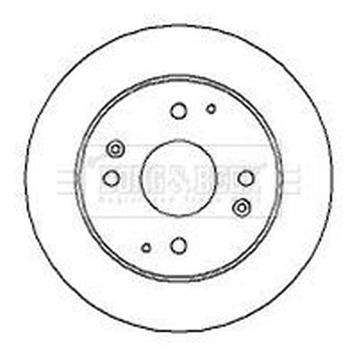 Borg & Beck 2 x Solid Rear Brake Discs BBD5071