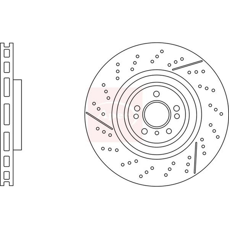 Apec 2 x Vented Front Brake Discs DSK3239
