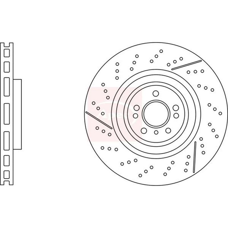 Apec 2 x Vented Front Brake Discs DSK3239
