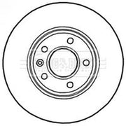 Borg & Beck 2 x Front Brake Discs BBD4797