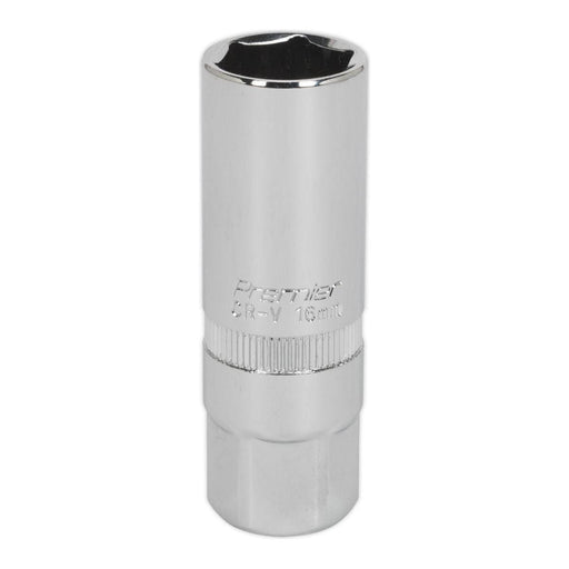 Sealey Spark Plug Socket 16mm 3/8"Sq Drive S38SP10 Sealey  - Town Parts