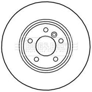 Borg & Beck 2 x Vented Front Brake Discs BBD6027S