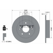 Textar 2 x Solid Rear Brake Discs 92172003