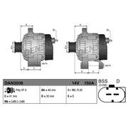 Denso Car Alternator 12V DAN3006