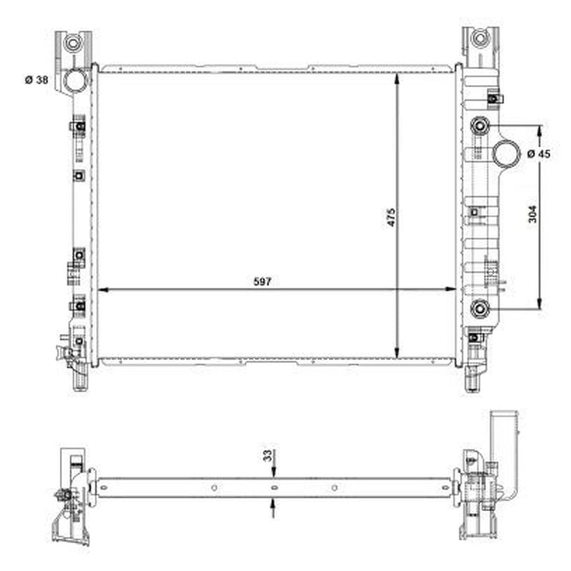 NRF Engine Radiator 58367A